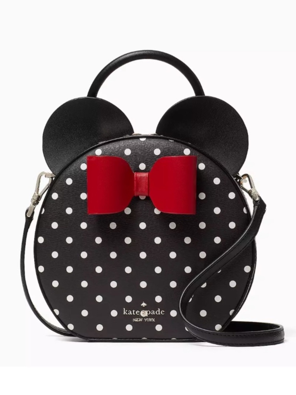 BNWT Kate Spade Black Polka Dot Minnie Mouse Crossbody Purse